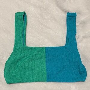 Show Me Your MuMu Green and Blue Bikini Top